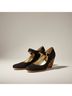 Giuseppe Zanotti 100% Suede Animal Print Black Brown Wedges Size 8 - photo 4