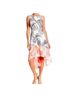 Vince Camuto 100% Polyester Print Orange Black Cocktail Dress Size 2 - photo 1
