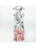 Vince Camuto 100% Polyester Print Orange Black Cocktail Dress Size 2 - photo 5