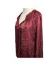 Michael Kors 100% Polyester Jacquard Red Long Sleeve Top Size L - photo 3