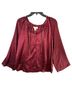 Michael Kors 100% Polyester Jacquard Red Long Sleeve Top Size L - photo 5