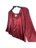Michael Kors 100% Polyester Jacquard Red Long Sleeve Top Size L - photo 15