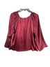Michael Kors 100% Polyester Jacquard Red Long Sleeve Top Size L - photo 6