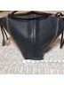 BCBG Solid Black Leather Tote One size - photo 7