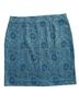 J.Jill Floral Damask Jacquard Blue Green Casual Skirt Size L - photo 1
