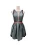 Three Floor Multi Color Green Black Orange Cocktail Dress Size 8 - photo 1