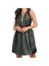 Three Floor Multi Color Green Black Orange Cocktail Dress Size 8 - photo 4