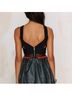 Three Floor Multi Color Green Black Orange Cocktail Dress Size 8 - photo 16