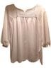 Lauren Conrad 100% Polyester Polka Dots Multi Color Ivory Red Blouse Size M - photo 1