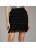 BCBGMAXAZRIA Black Silver Formal Skirt Size L - photo 4