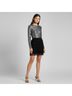 BCBGMAXAZRIA Black Silver Formal Skirt Size L - photo 5