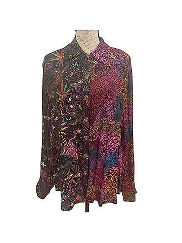 FARM Rio Mixed Black Prints Shirt Long Sleeve T-Shirt (view 1)