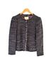 Rebecca Taylor 83% Cotton 10% Polyester 4% Viscose 2% Polyamide 1% Linen 100% Polyester Tweed Blue Pink Jacket Size 8 - photo 1