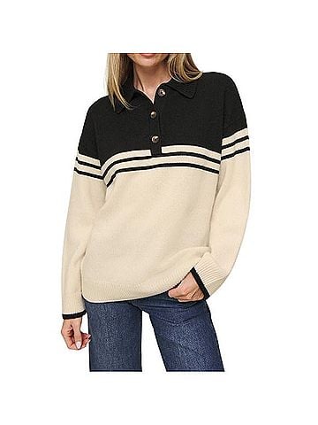 Reformation Brooklyn Cashmere Polo Sweater Cashmere Pullover Sweater (view 1)