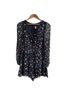 Anthropologie 99% Viscose 1% Metallic Fiber 100% Modal Print Black Romper Size S - photo 1