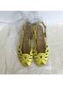 Stuart Weitzman 100% Leather Solid Yellow Sandals Size 6 1/2 - photo 9