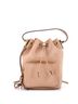Prada 100% Leather Tan Logo Drawstring Bucket Bag Glace Calf Small One size - photo 1