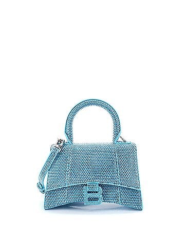 Balenciaga Hourglass Top Handle Bag Suede with Crystals XS (view 1)