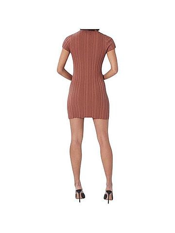 Lita By Ciara Lita by Ciara Rib Cotton Blend Polo Mini Dress Casual Dress (view 2)