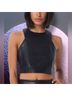 REVOLVE 100% Lambskin Black Leather Top Size XL - photo 4