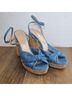 L.K. Bennett 100% Leather Blue Heels Size 9 - photo 6