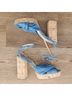 L.K. Bennett 100% Leather Blue Heels Size 9 - photo 5