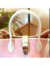 Dooney & Bourke Color Block Solid Pink White Tote One size - photo 5