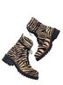 Aqua 100% Calf Hair Animal Print Multi Color Boots Size 7 1/2 - photo 1