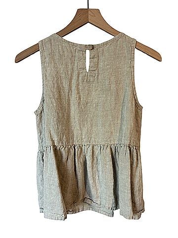 Not Perfect Linen Eze Linen Peplum Top Sleeveless Top (view 2)