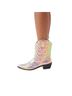 Urban Outfitters Animal Print Silver Boots Size 6 - photo 1