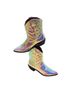 Urban Outfitters Animal Print Silver Boots Size 6 - photo 2