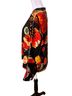 Chico's 100% Silk Floral Black Red Green Yellow Orange Long Sleeve Button-Down Shirt Size 10 - photo 8