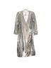 Ganni 100% Polyester Solid Silver Casual Dress Size 2 - photo 1