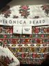 Veronica Beard 100% Cotton Floral White Red Green Brown Yellow Long Sleeve Button-Down Shirt Size 8 - photo 3
