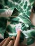 Réalisation 100% Cotton Tie-dye Green Long Sleeve Top Size XXS - photo 4