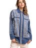 Blue Velvet Floral Blue Button-Down Shirt Size XL - photo 1