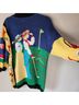 Berek 100% Cotton Graphic Blue Black Casual Sweaters Size L - photo 8
