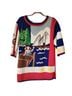 Berek 100% Cotton Print Red Blue Multi Color Pullover Sweater Size M - photo 2
