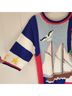 Berek 100% Cotton Print Red Blue Multi Color Pullover Sweater Size M - photo 4