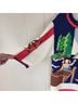 Berek 100% Cotton Print Red Blue Multi Color Pullover Sweater Size M - photo 8