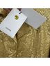 Sleeper 100% Cotton 100% Polyester Solid Gold Long Sleeve Button-Down Shirt Size S - photo 4