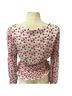 Code x Mode Floral White Red Long Sleeve Blouse Size M - photo 2