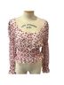Code x Mode Floral White Red Long Sleeve Blouse Size M - photo 1