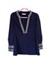 Tory Burch 100% Polyester Blue Long Sleeve T-Shirt Size 4 - photo 1