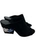 Tory Burch Floral Black Sandals Size 6 1/2 - photo 1