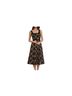 Kay Unger 100% Polyester 100% Polyester Floral Black Gold Cocktail Dress Size 12 - photo 1