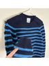 Barrie 100% Cashmere Stripes Blue Black Cashmere Pullover Sweater Size XS - photo 3