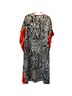 ASHRO 100% Polyester Animal Print Black White Swimsuit Cover Up One size - photo 2