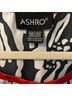 ASHRO 100% Polyester Animal Print Black White Swimsuit Cover Up One size - photo 3