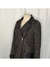 Maje Black Gray Coat Size M - photo 13